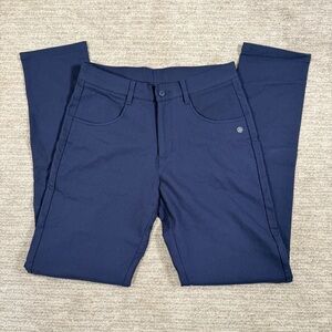 FootJoy Women's Navy Blue ThermoSeries Golf Pants S Lined Slim Leg Stretch Mid